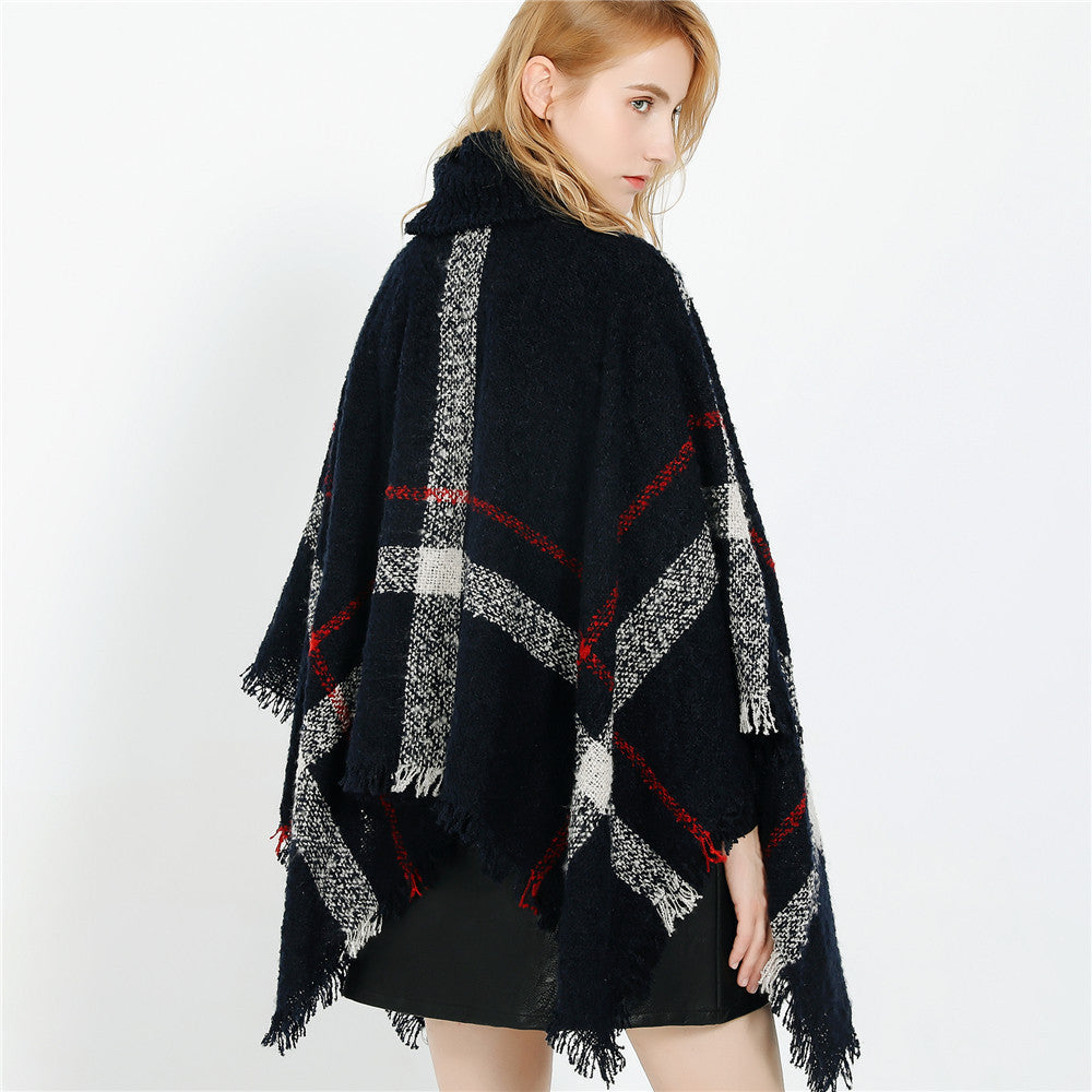 Large Plaid  Cashmere Shawl