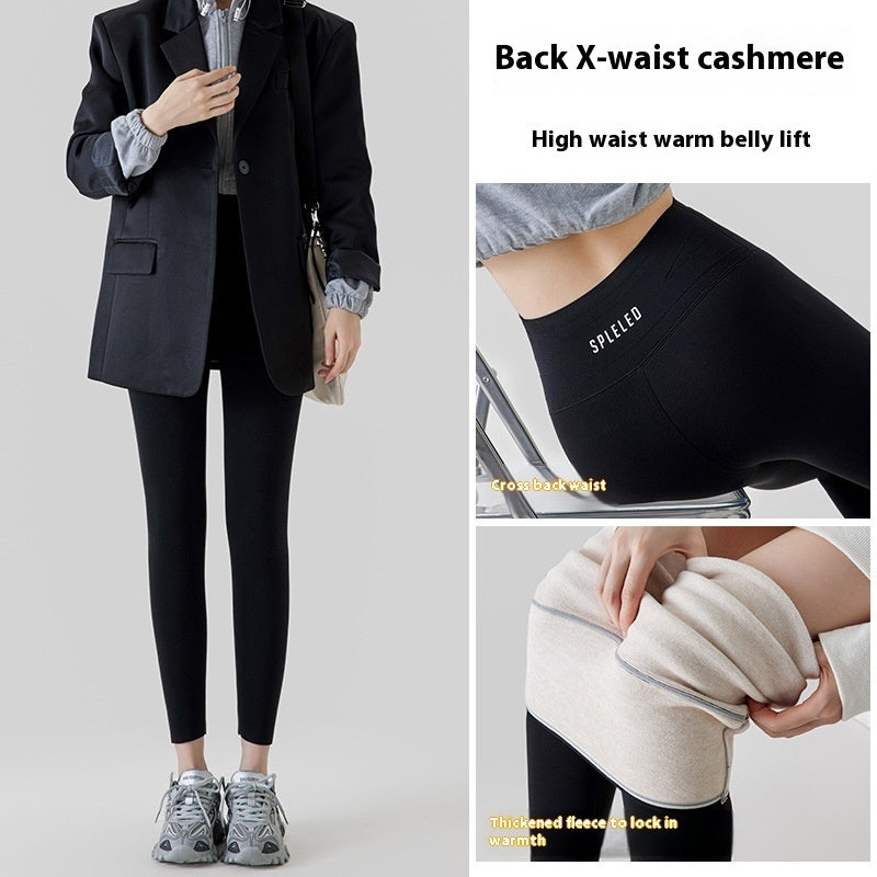 High Waist Cashmere Leggings Winter