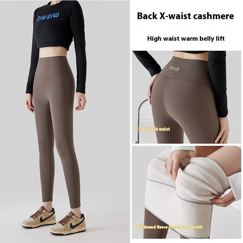 High Waist Cashmere Leggings Winter